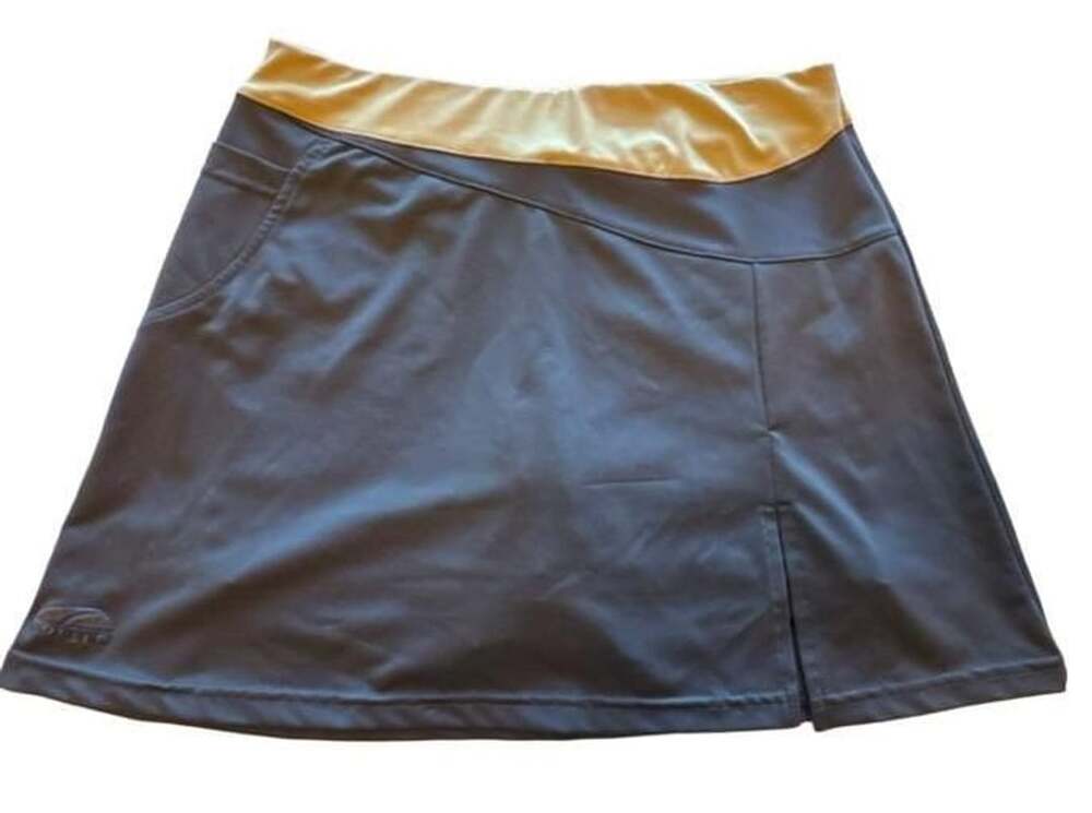 GoLite Women's Small Gray Yellow Athletic Skort Built-In Shorts Running Hiking